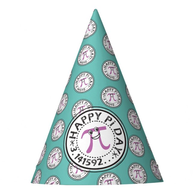 Cute Happy Pi Day - Funny Pi Day Party Hat (Front)