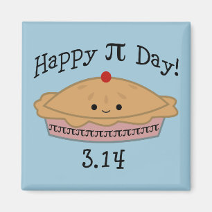 Cute Happy Pi Day! Magnet