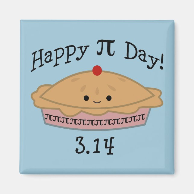 Cute Happy Pi Day! Magnet (Front)