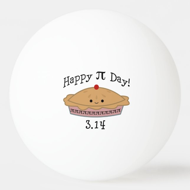 Cute Happy Pi Day! Ping Pong Ball (Front)