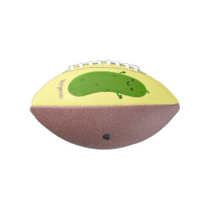Cute happy pickle cartoon illustration football