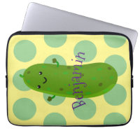 Cute happy pickle cartoon illustration