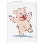 Cute Happy Pig Arms Hands Waving Up HIgh