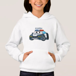 Cute happy police car cartoon illustration