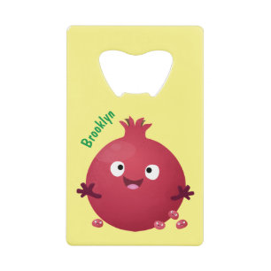 Cute happy pomegranate fruit cartoon