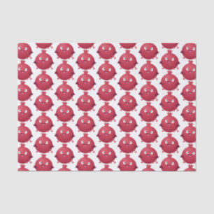 Cute happy pomegranate fruit cartoon tissue paper
