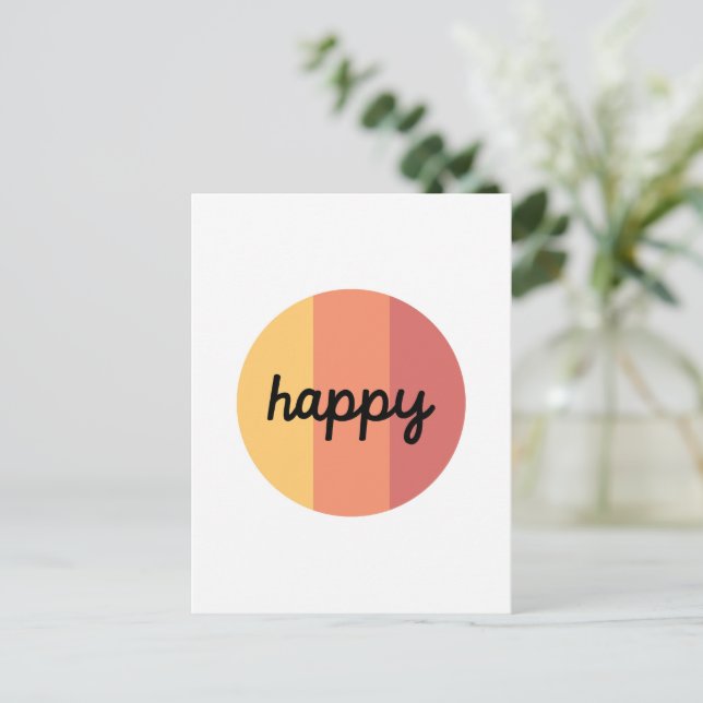 Cute Happy Postcard (Standing Front)