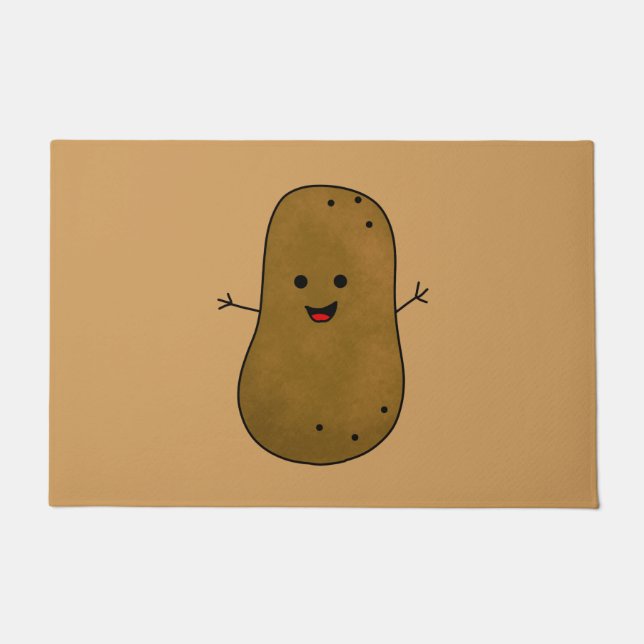 Cute Happy Potato Doormat (Front)