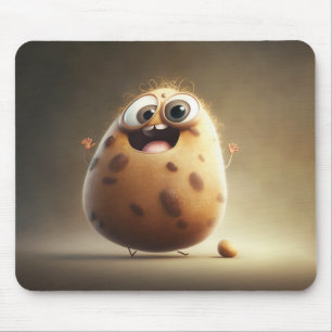 Cute Happy Potato happy cartoon illustration Mouse Pad