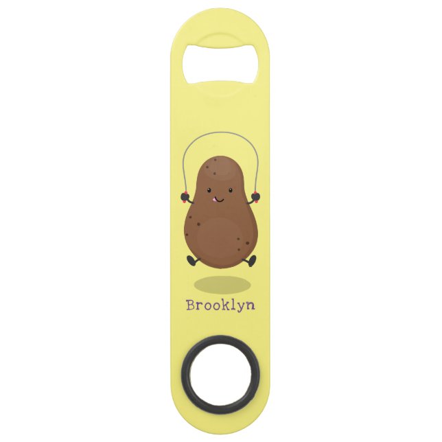 Cute happy potato jumping rope cartoon (Front)