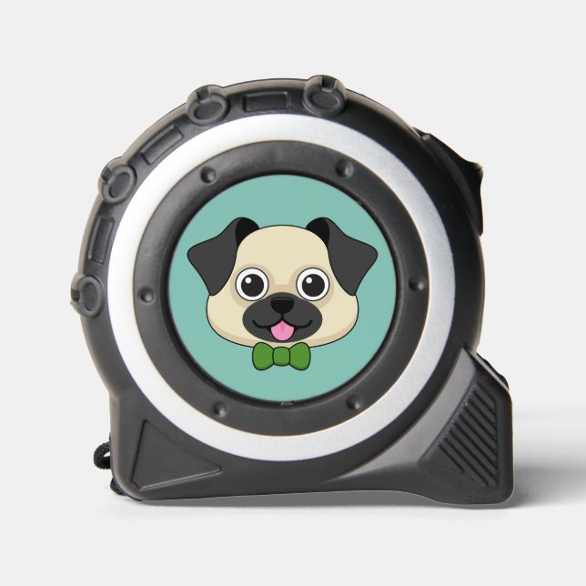 Cute Happy Pug Dog with Papillon 1 (Front)