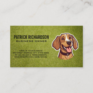 Cute Happy Puppy Dog Training Business Card