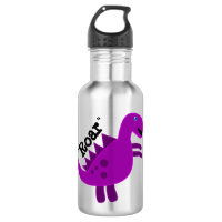Cute Happy Purple Dinosaur