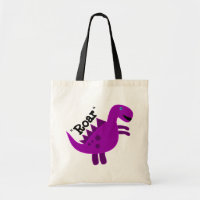 Cute Happy Purple Dinosaur