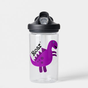Cute Happy Purple Dinosaur Water Bottle