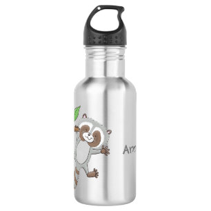 Cute happy racoon baby cartoon illustration 532 ml water bottle