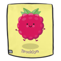Cute happy raspberry cartoon illustration