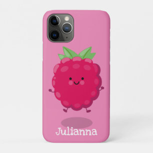 Cute happy raspberry cartoon illustration Case-Mate iPhone case