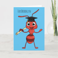 Cute happy red ant cartoon