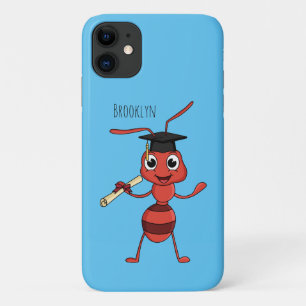 Cute happy red ant cartoon Case-Mate iPhone case