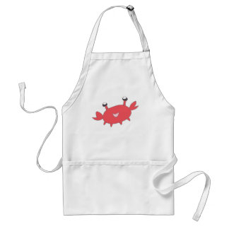 Cute Happy Red Crab Standard Apron