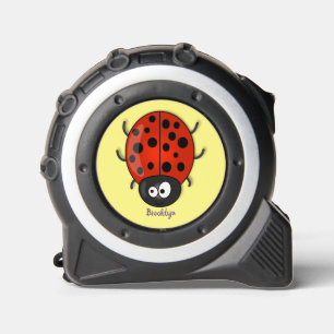 Cute happy red ladybug cartoon illustration 1