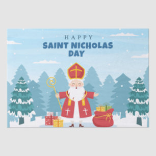 Cute Happy Saint Nicholas Day Tissue Paper