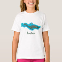 Cute, happy sea monster plesiosaur cartoon