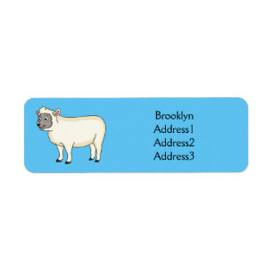 Cute happy sheep cartoon illustration