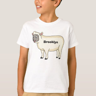 Cute happy sheep cartoon illustration  T-Shirt