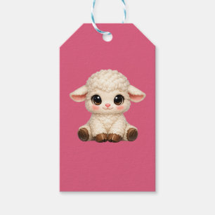 Cute Happy Sheep with Big Eyes Kawaii Farm Animal Gift Tags