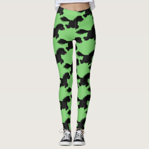 Cute happy Shetland pony cartoon illustration Leggings