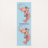 Cute happy shrimp, prawn cartoon