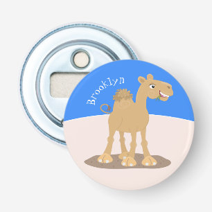 Cute happy smiling camel cartoon illustration bottle opener