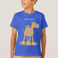 Cute happy smiling camel cartoon illustration