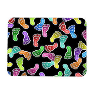 Cute Happy Smiling Feet Wallpaper Magnet
