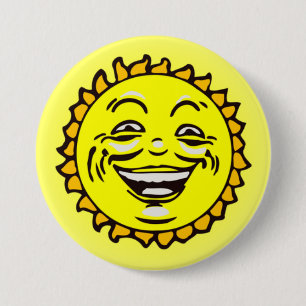 Cute Happy Smiling Sun 7.5 Cm Round Badge