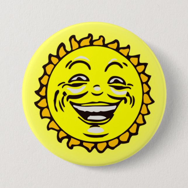 Cute Happy Smiling Sun 7.5 Cm Round Badge (Front)