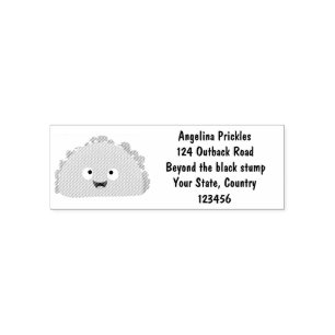 Cute happy smiling taco cartoon illustration self-inking stamp
