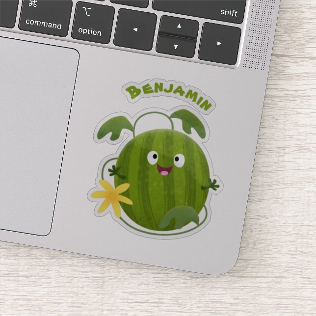 Cute happy smiling watermelon cartoon (Detail)