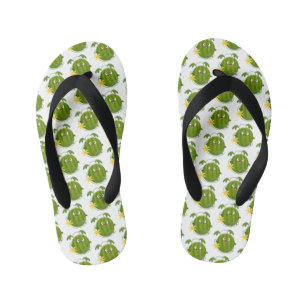 Cute happy smiling watermelon cartoon kid's jandals