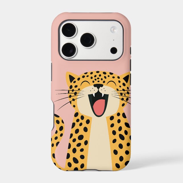 Cute Happy Smiling Wild Leopard Cartoon   (Back)