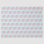 Cute Happy Snowman Faces Pattern Christmas<br><div class="desc">Cute snowman pattern on pastel blue tissue paper.</div>