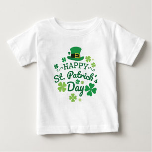 Cute Happy St. Patrick's Day Lucky Celebrate Print Baby T-Shirt