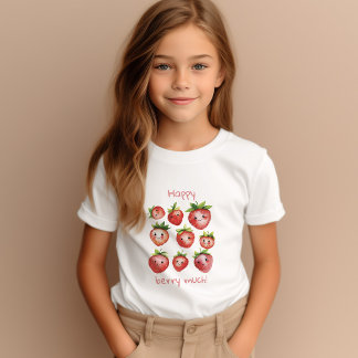 Cute Happy Strawberry  T-Shirt