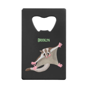Cute happy sugar glider cartoon illustration