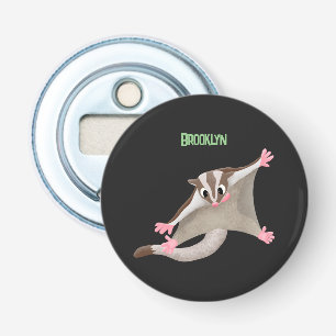 Cute happy sugar glider cartoon illustration bottle opener