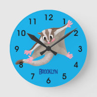 Cute happy sugar glider cartoon illustration