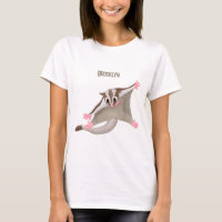 Cute happy sugar glider cartoon illustration