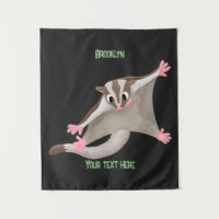 Cute happy sugar glider cartoon illustration